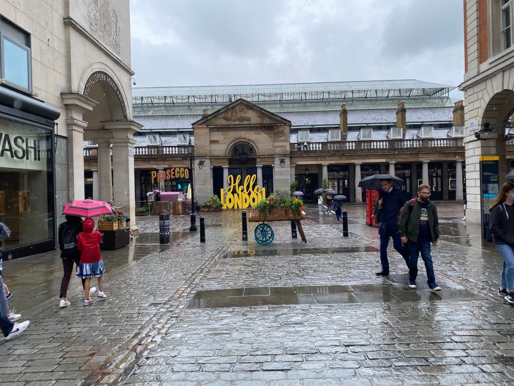 Covent Garden. very few people outside.