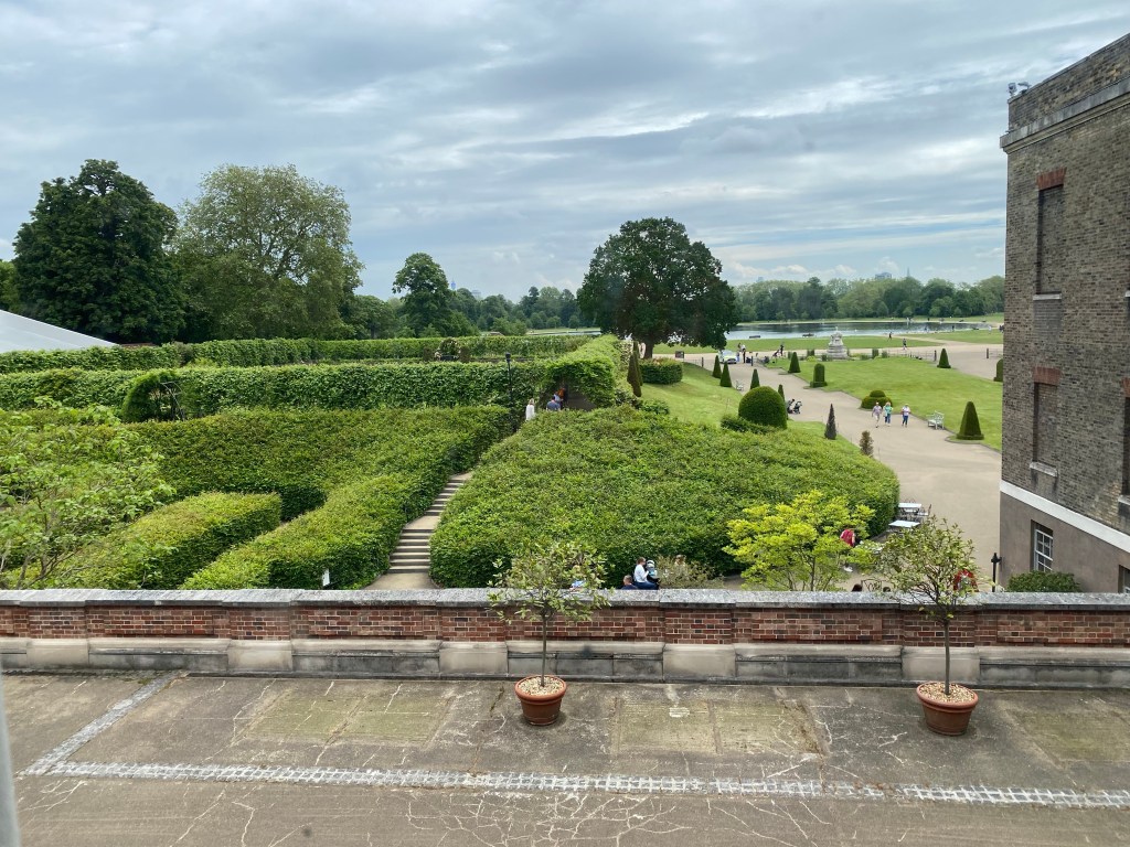 Kensington Gardens on a sunny Sunday with very few people outside.