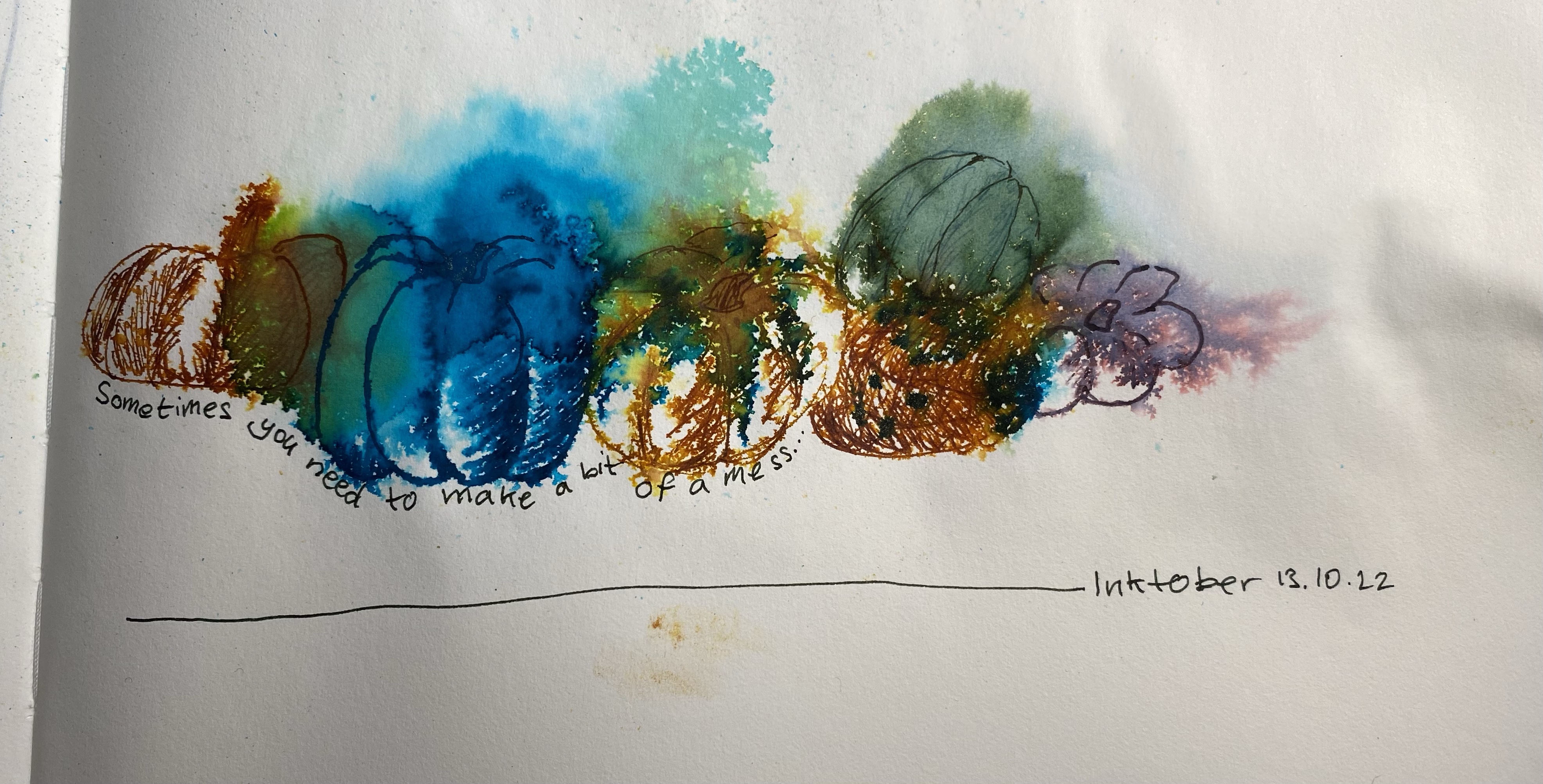 Inktober Day 13: Making a Mess – Writing at Large