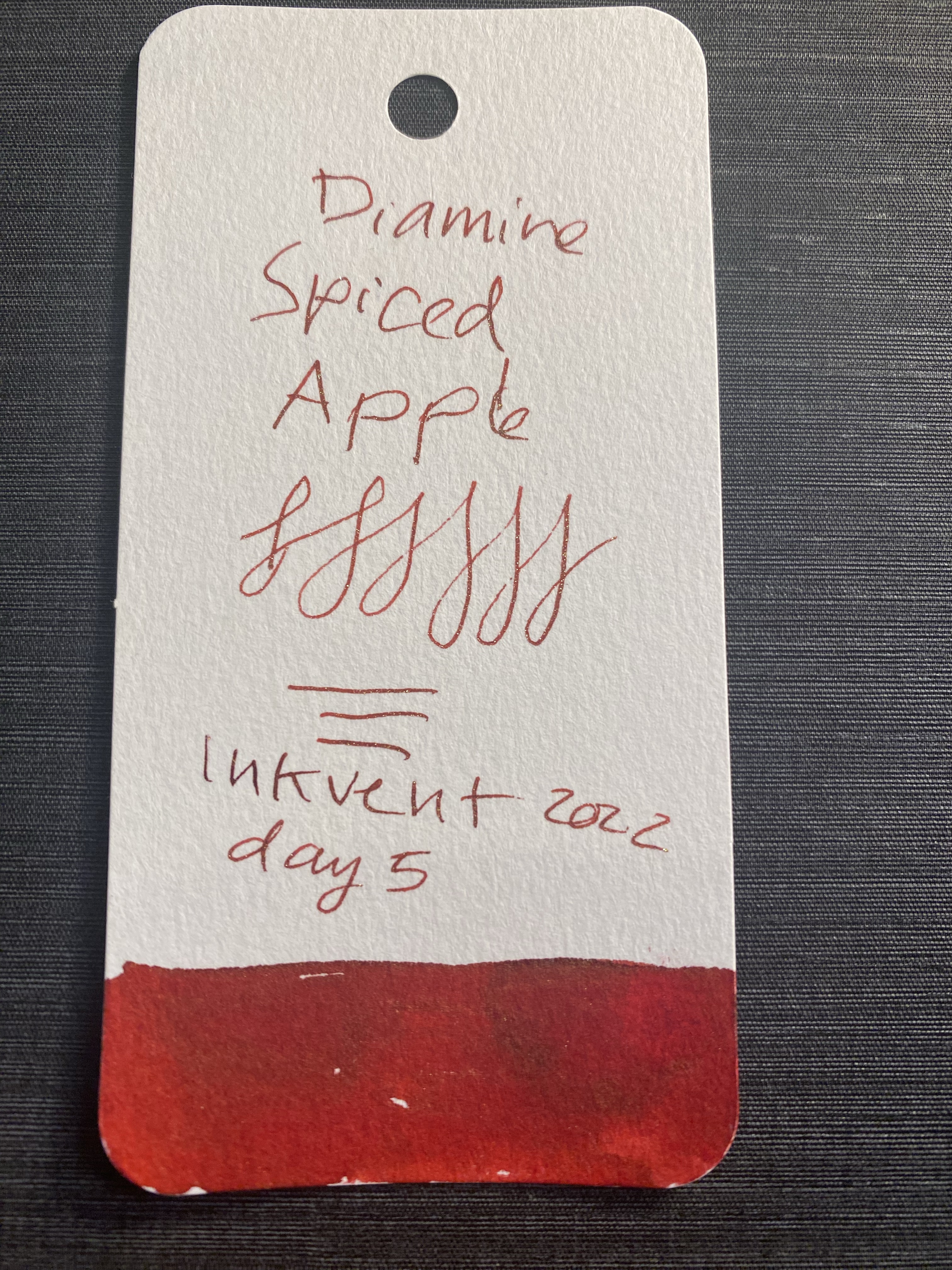Woman Apple Ink Diamine Inkvent 2022 Day 5: Spiced Apple – Writing at Large