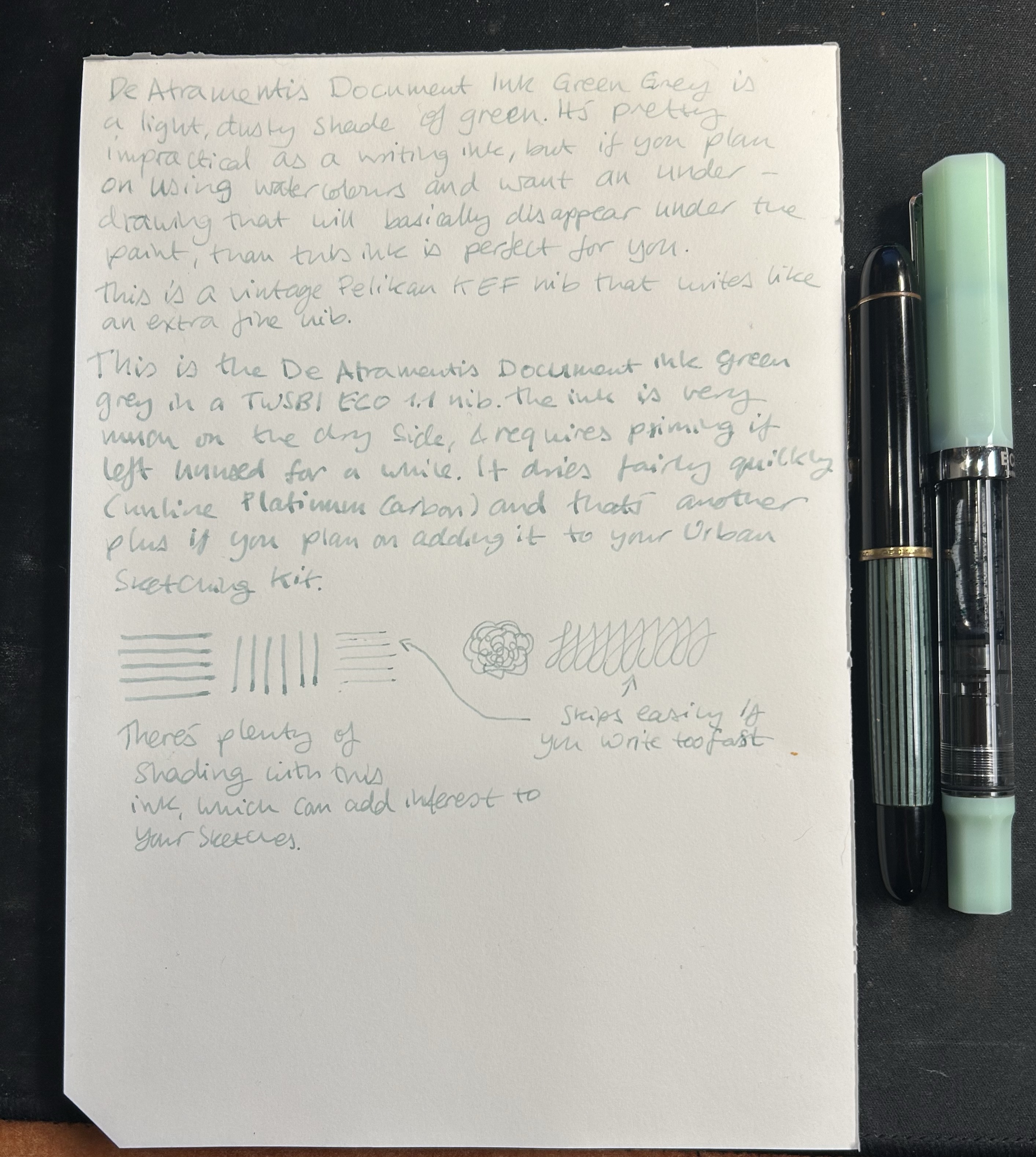 De Atramentis Document Ink Green Grey – Writing at Large
