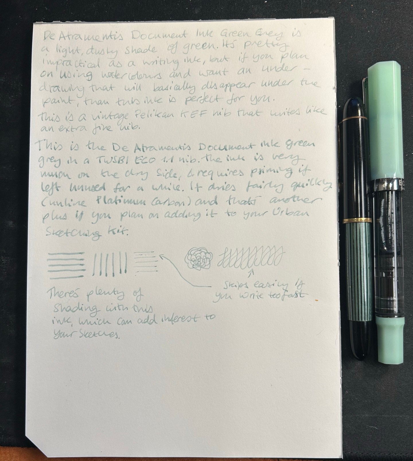 Gray Documents De Atramentis Document Ink Green Grey – Writing at Large
