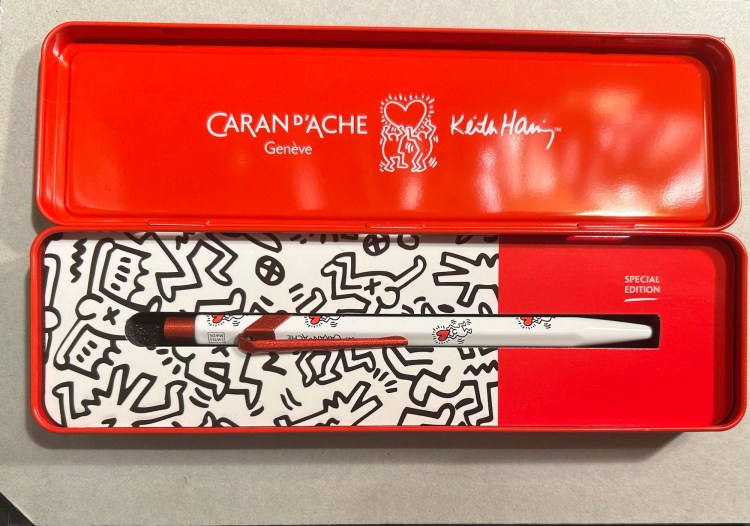 Set ECRIDOR KEITH HARING Kugelschreiber & Lederetui